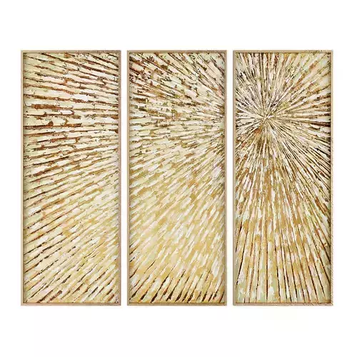 Art338 gold burst wall art