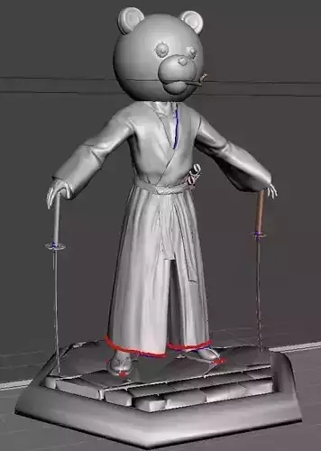 Jinno teddy bear 3D print model