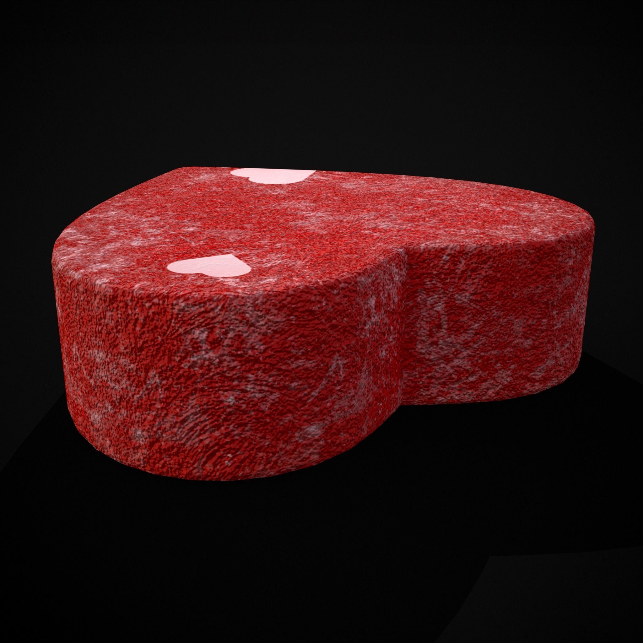 Valentines XOXO Red Jelly Candies Low-poly 3D model_25