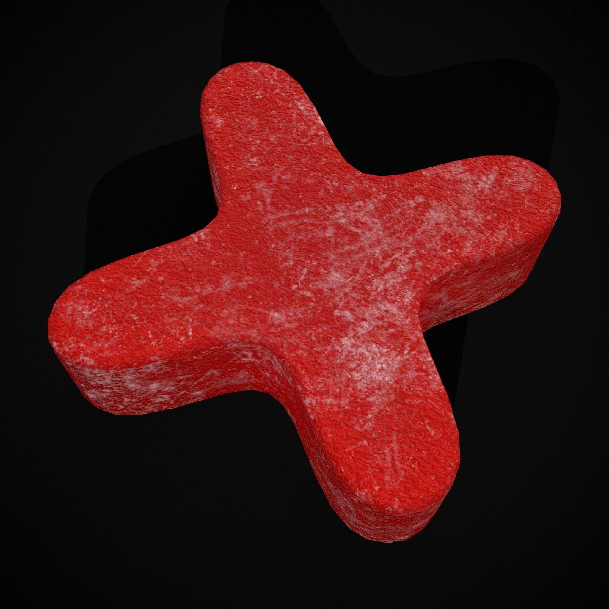 Valentines XOXO Red Jelly Candies Low-poly 3D model_13