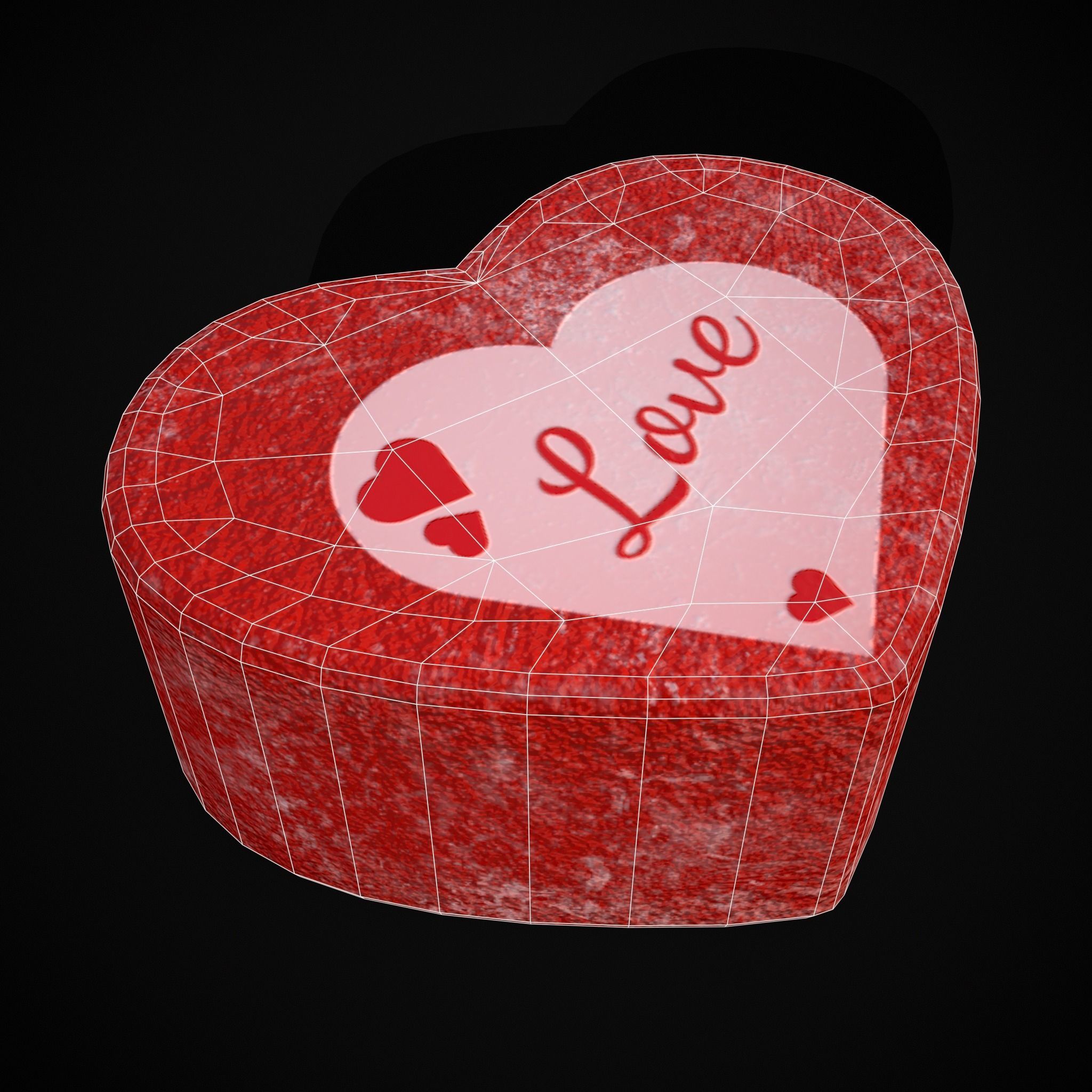 Valentines XOXO Red Jelly Candies Low-poly 3D model_20