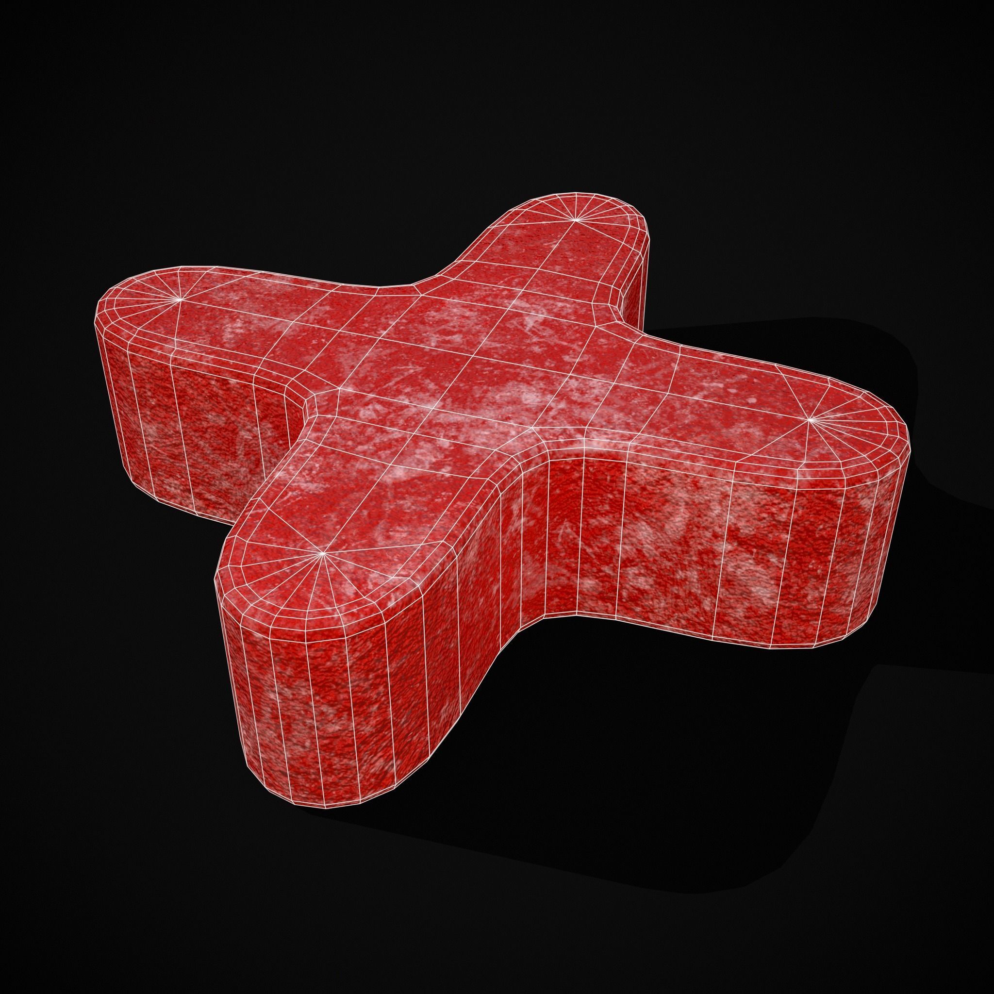Valentines XOXO Red Jelly Candies Low-poly 3D model_12