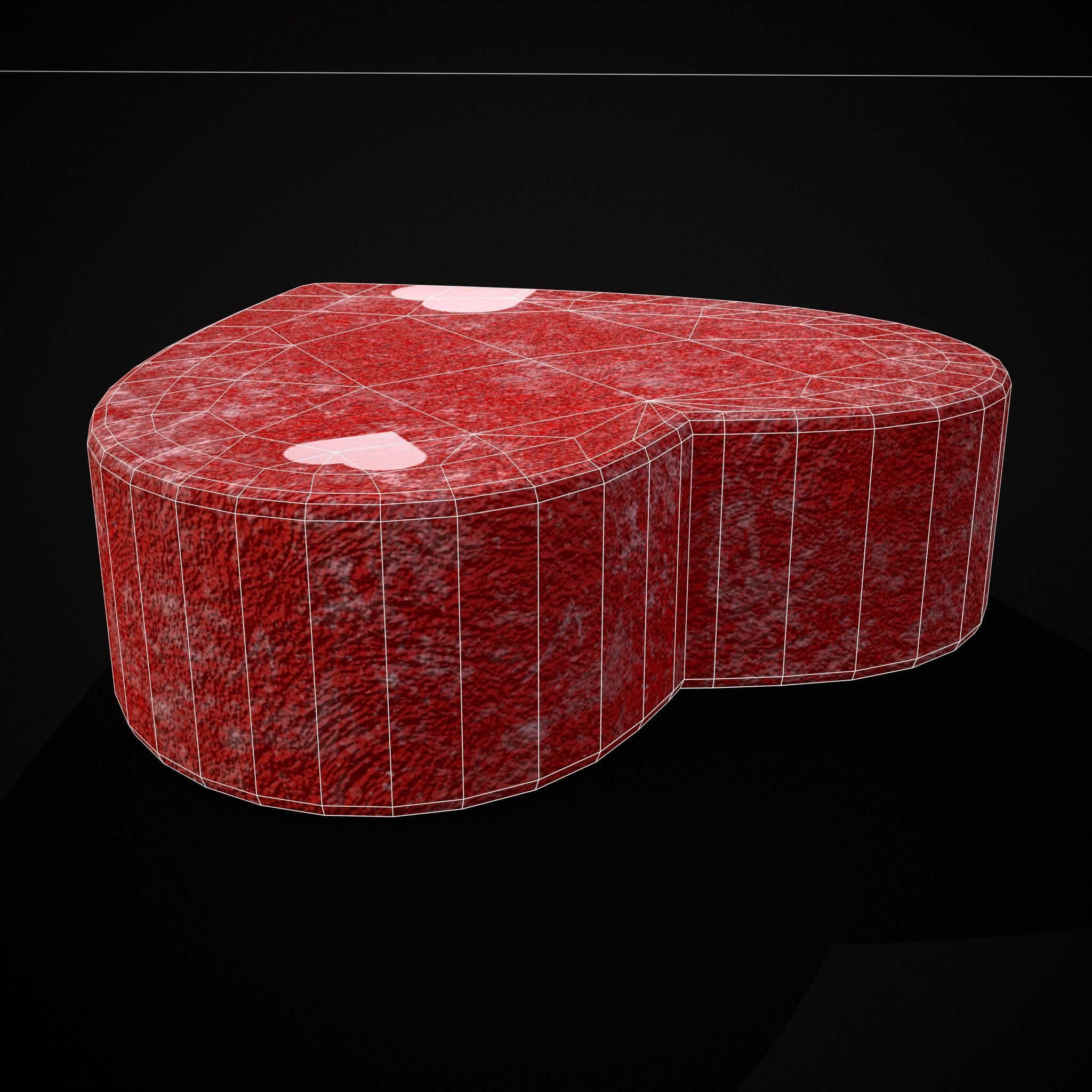 Valentines XOXO Red Jelly Candies Low-poly 3D model_26