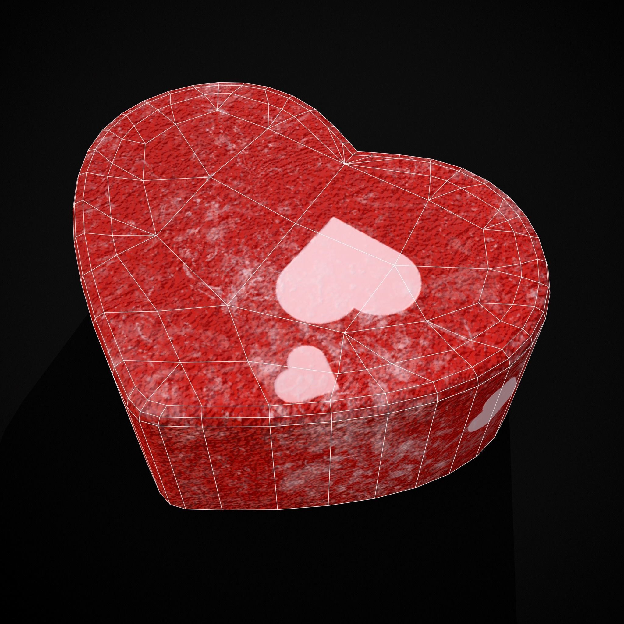 Valentines XOXO Red Jelly Candies Low-poly 3D model_22