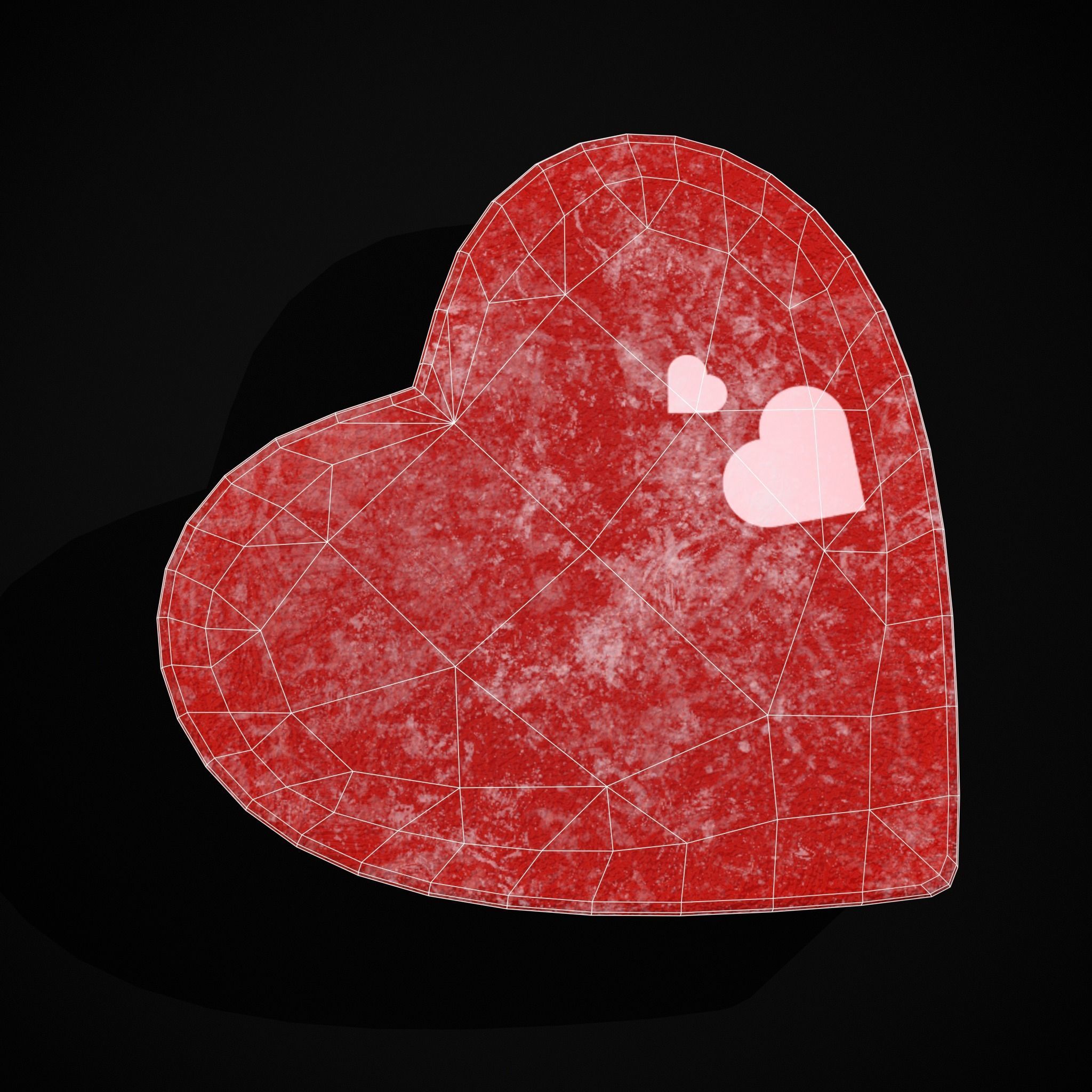 Valentines XOXO Red Jelly Candies Low-poly 3D model_32