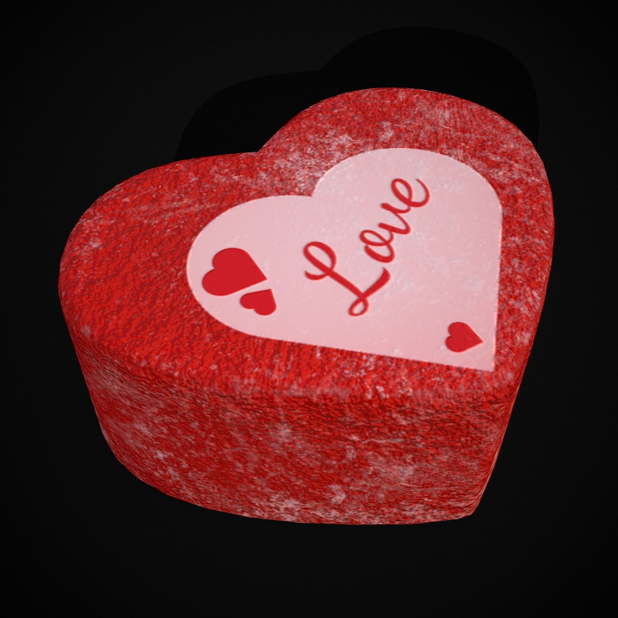 Valentines XOXO Red Jelly Candies Low-poly 3D model_19