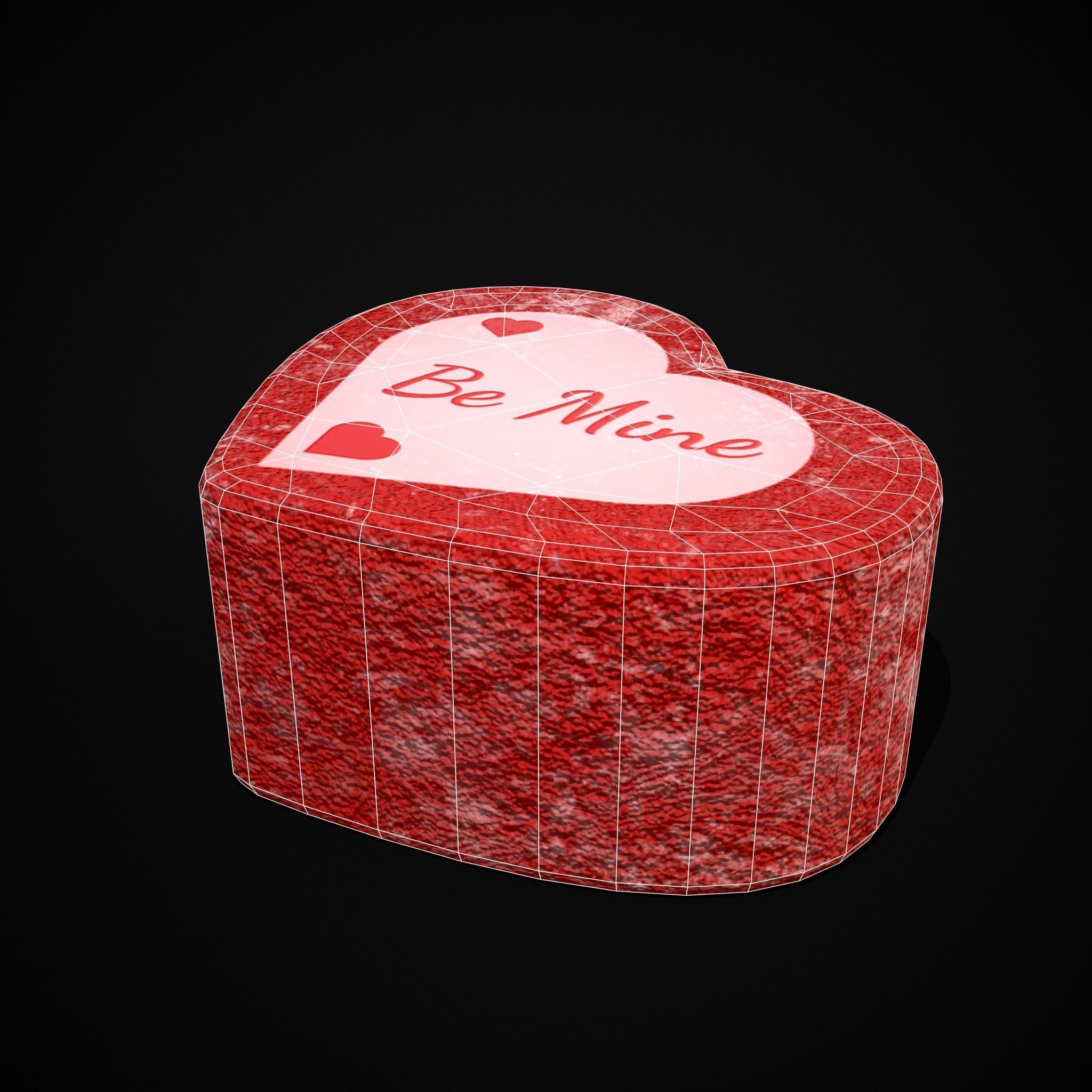 Valentines XOXO Red Jelly Candies Low-poly 3D model_30
