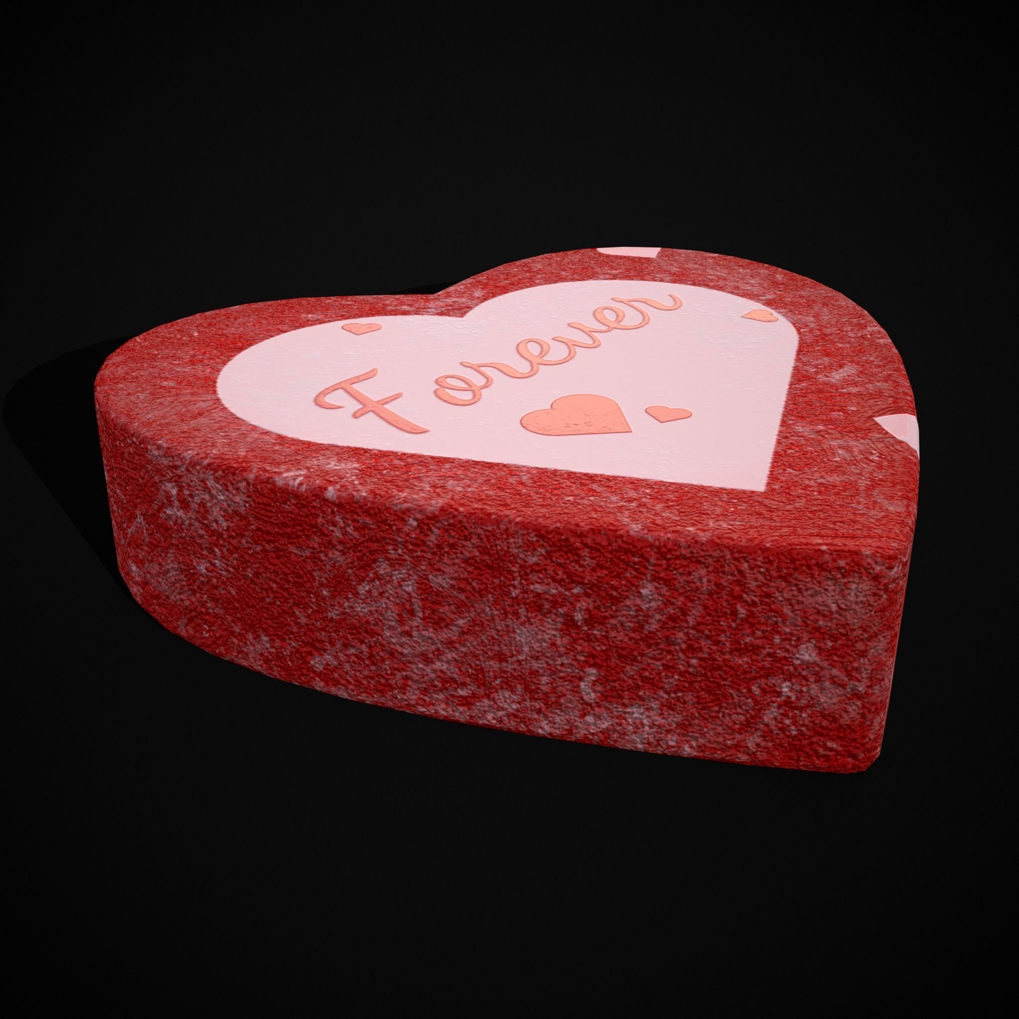 Valentines XOXO Red Jelly Candies Low-poly 3D model_27