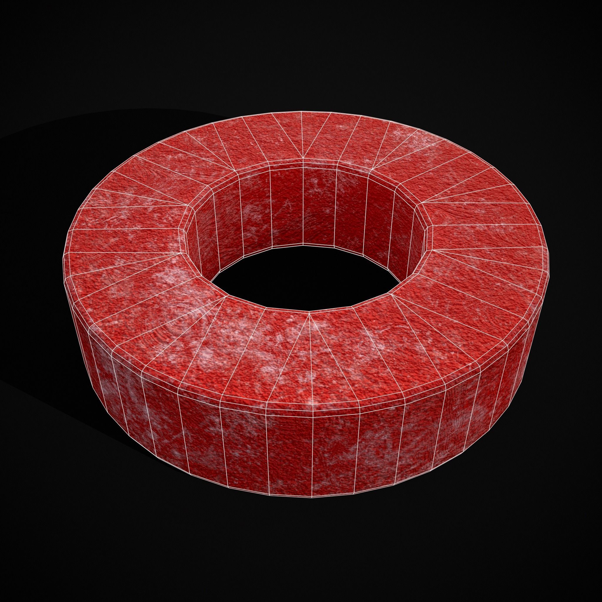 Valentines XOXO Red Jelly Candies Low-poly 3D model_16