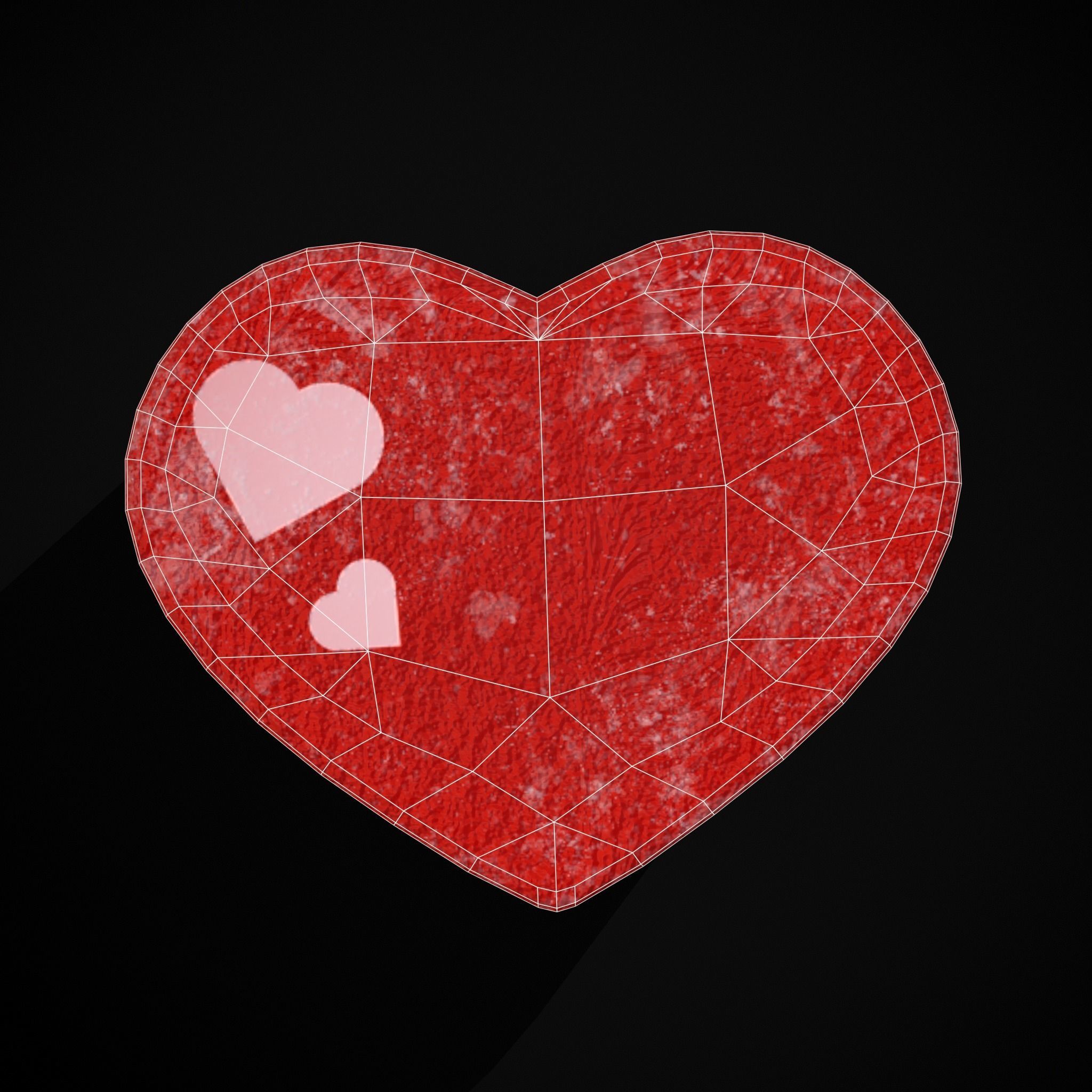 Valentines XOXO Red Jelly Candies Low-poly 3D model_24