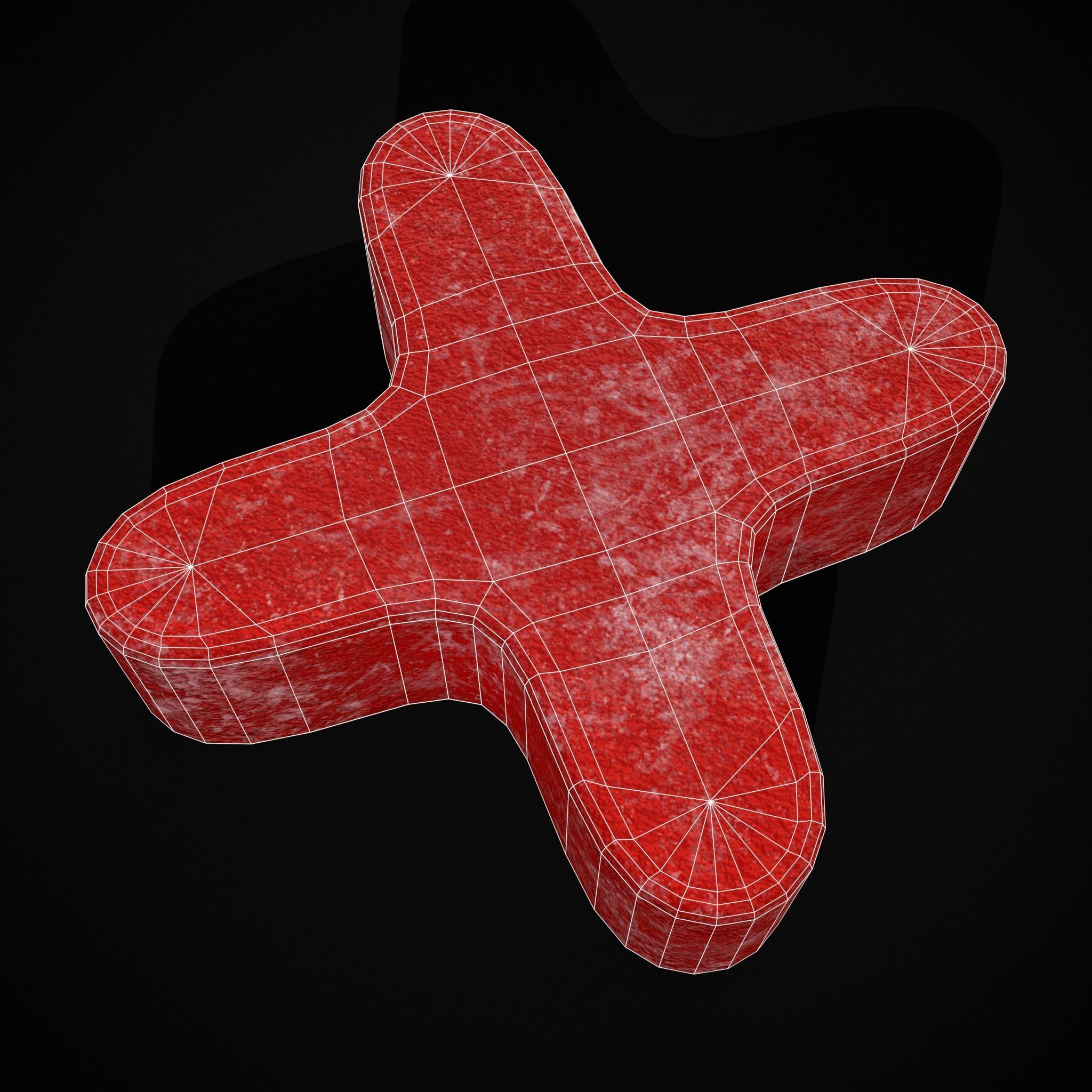 Valentines XOXO Red Jelly Candies Low-poly 3D model_14