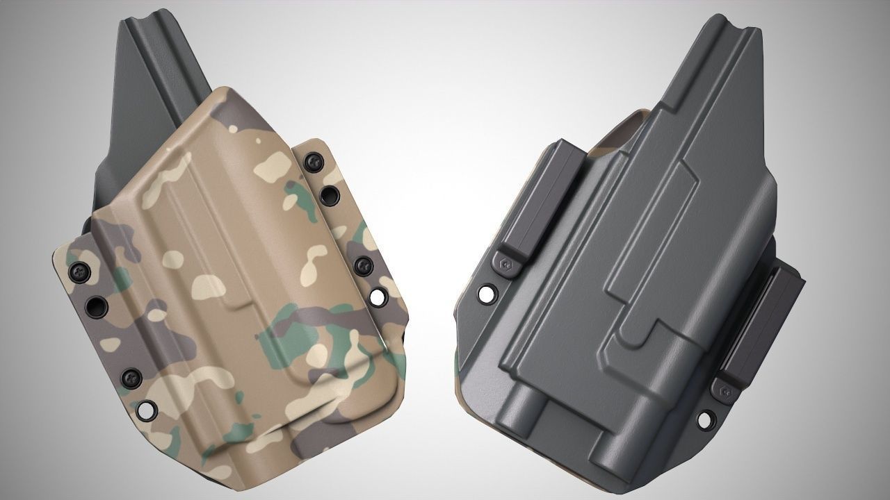 Kydex Glock 17 Low-poly 3D model_1