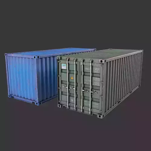 20 Feet Container Low-poly 3d model