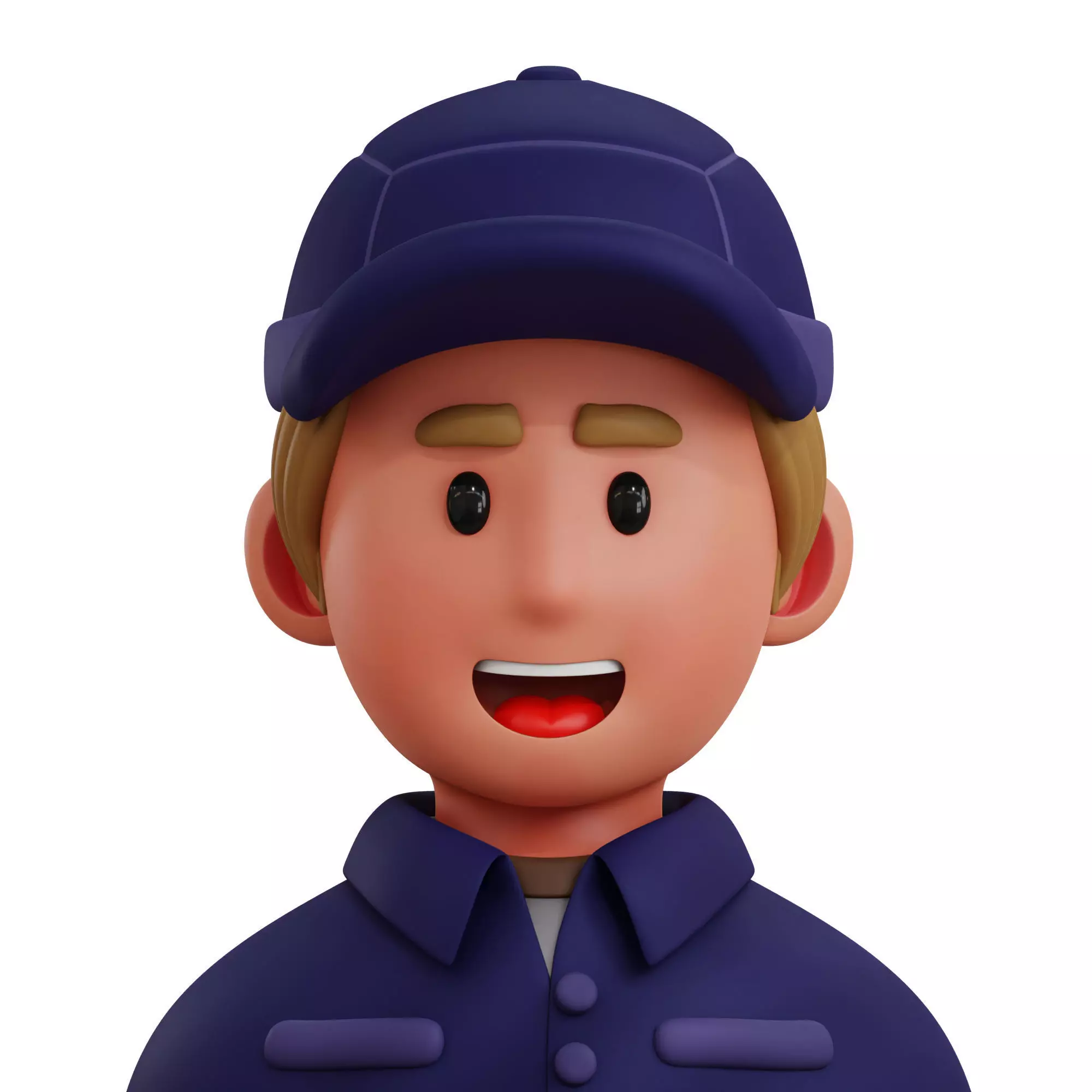 3d avatar profession as Courier Low-poly 3D model