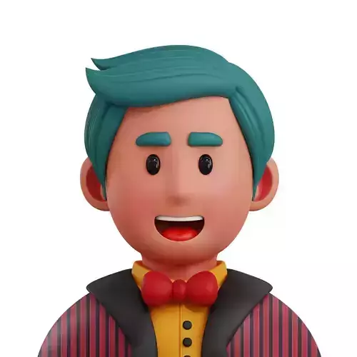 3d avatar profession as Showman Low-poly 3D model