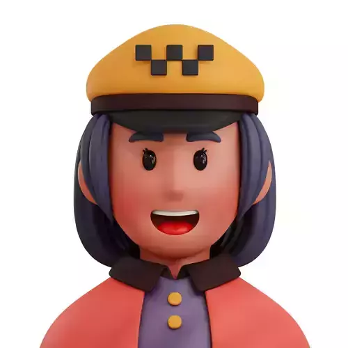 3d avatar profession as Taxi Driver Woman