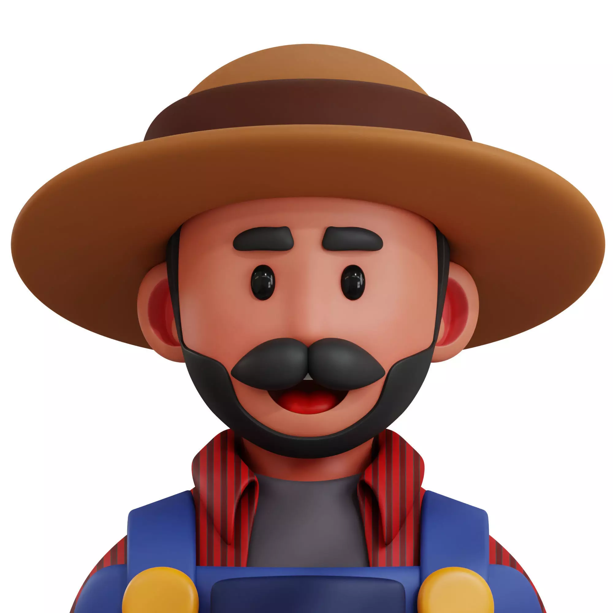 3d avatar profession as Farmer Low-poly 3D model
