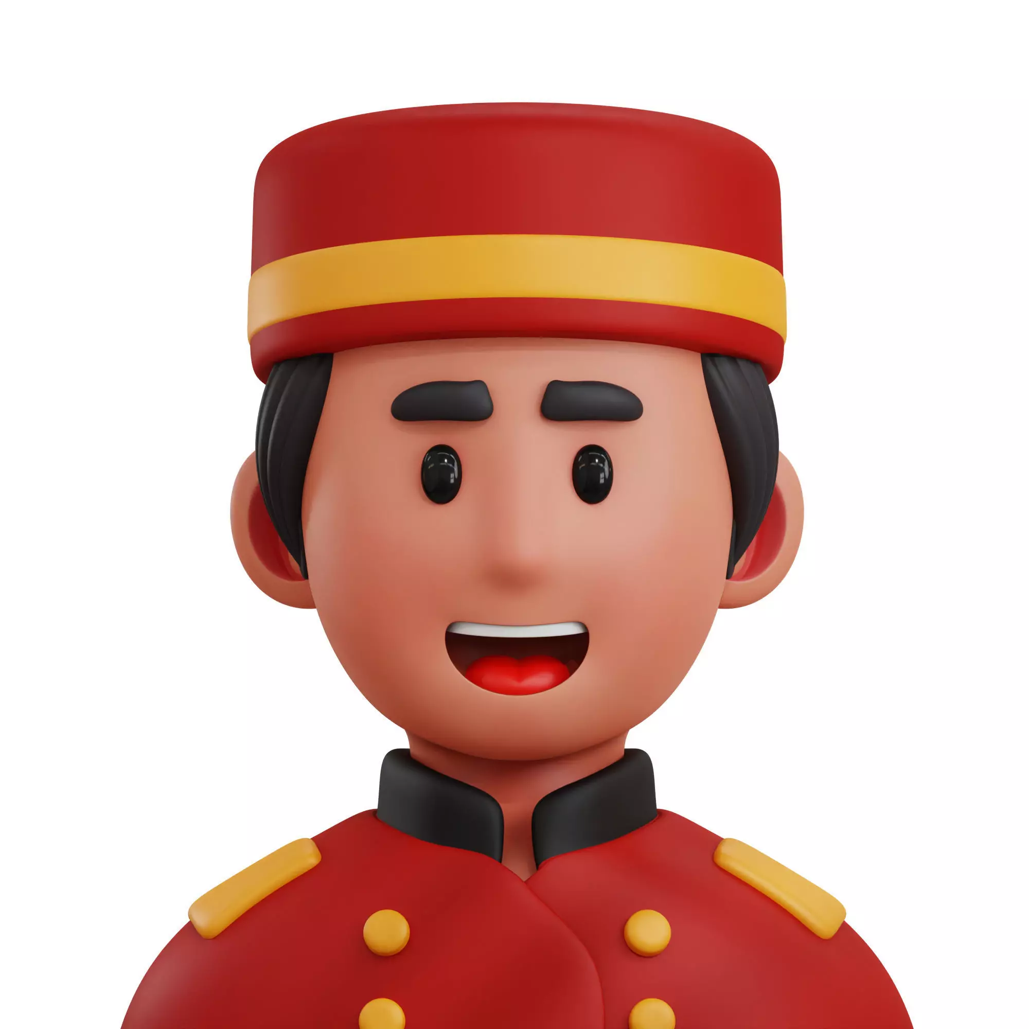 3d avatar profession as Concierge Low-poly 3D model