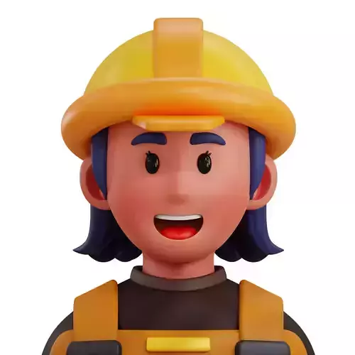 3d avatar profession as Builder Woman