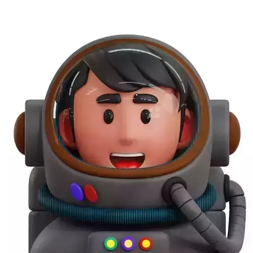 3d avatar profession as Astronaut Low-poly 3D model