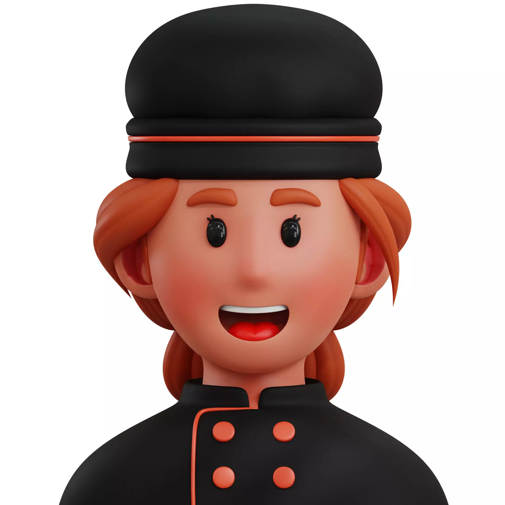 3d avatar profession as Chef Low-poly 3D model