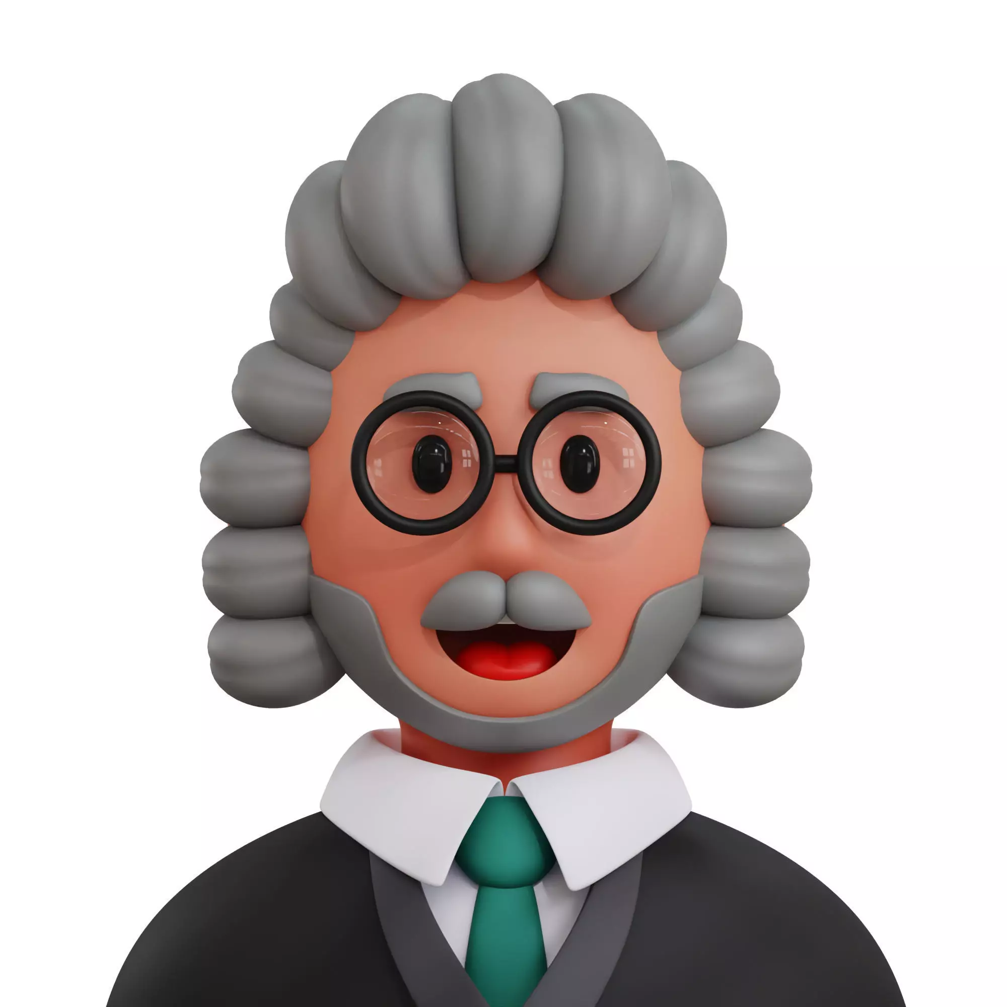 3d avatar profession as Judge Low-poly 3D model