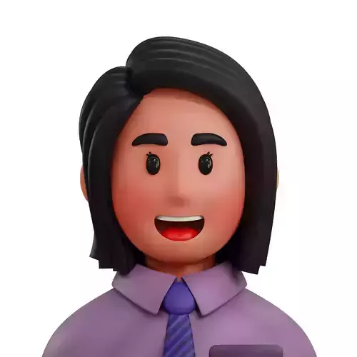 3d avatar profession as Administrator Low-poly 3D model