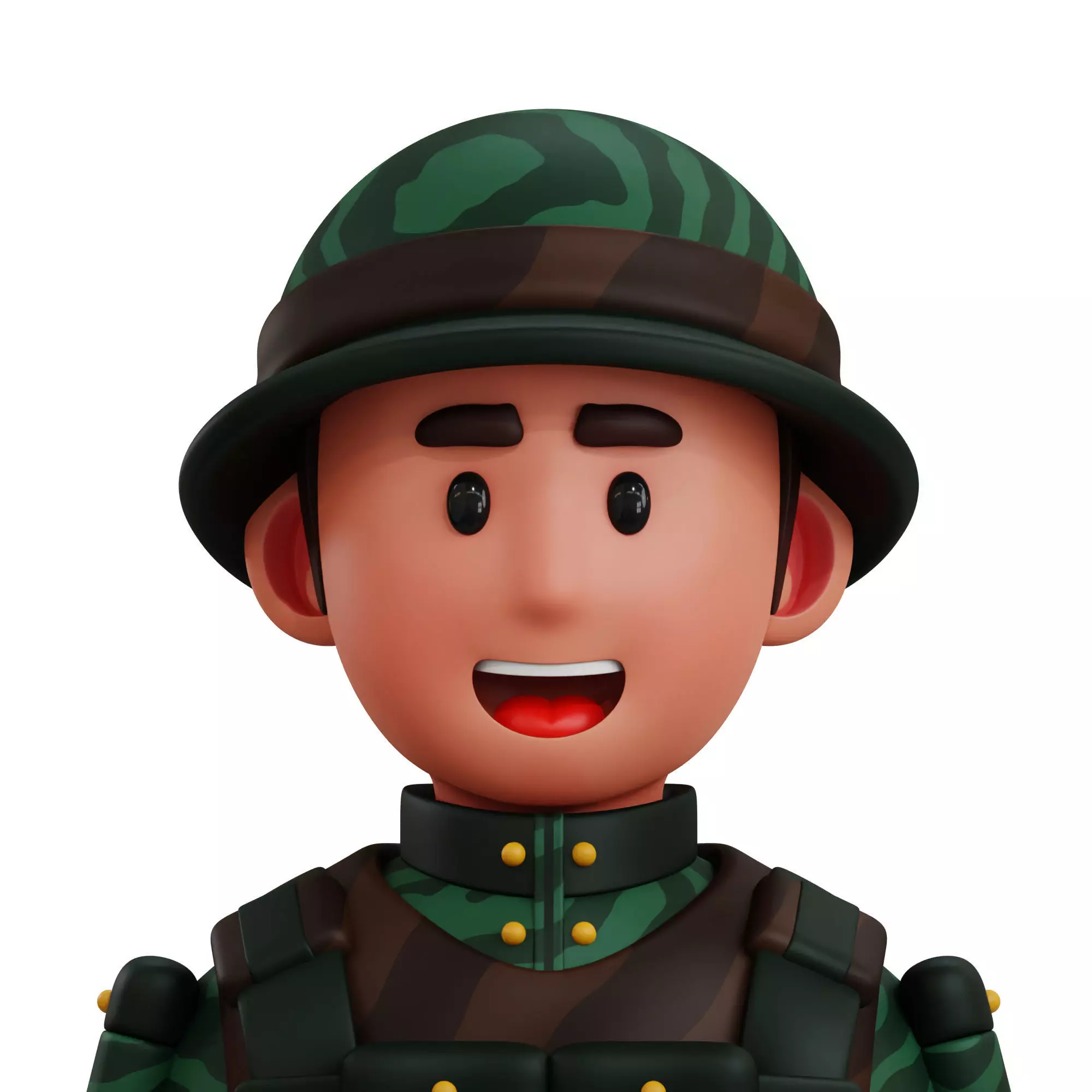 3d avatar profession as Soldier Low-poly 3D model