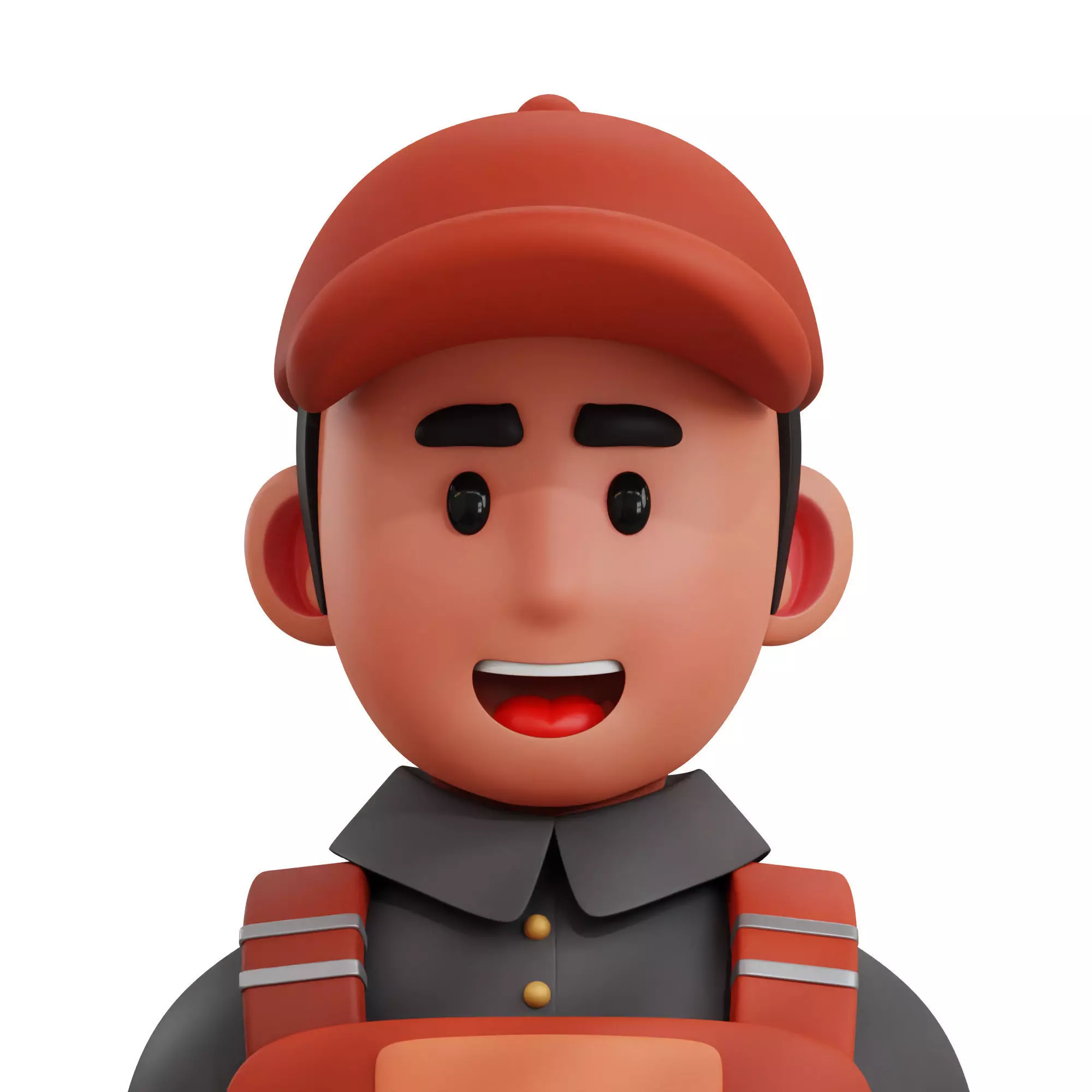 3d avatar profession as Loader Low-poly 3D model