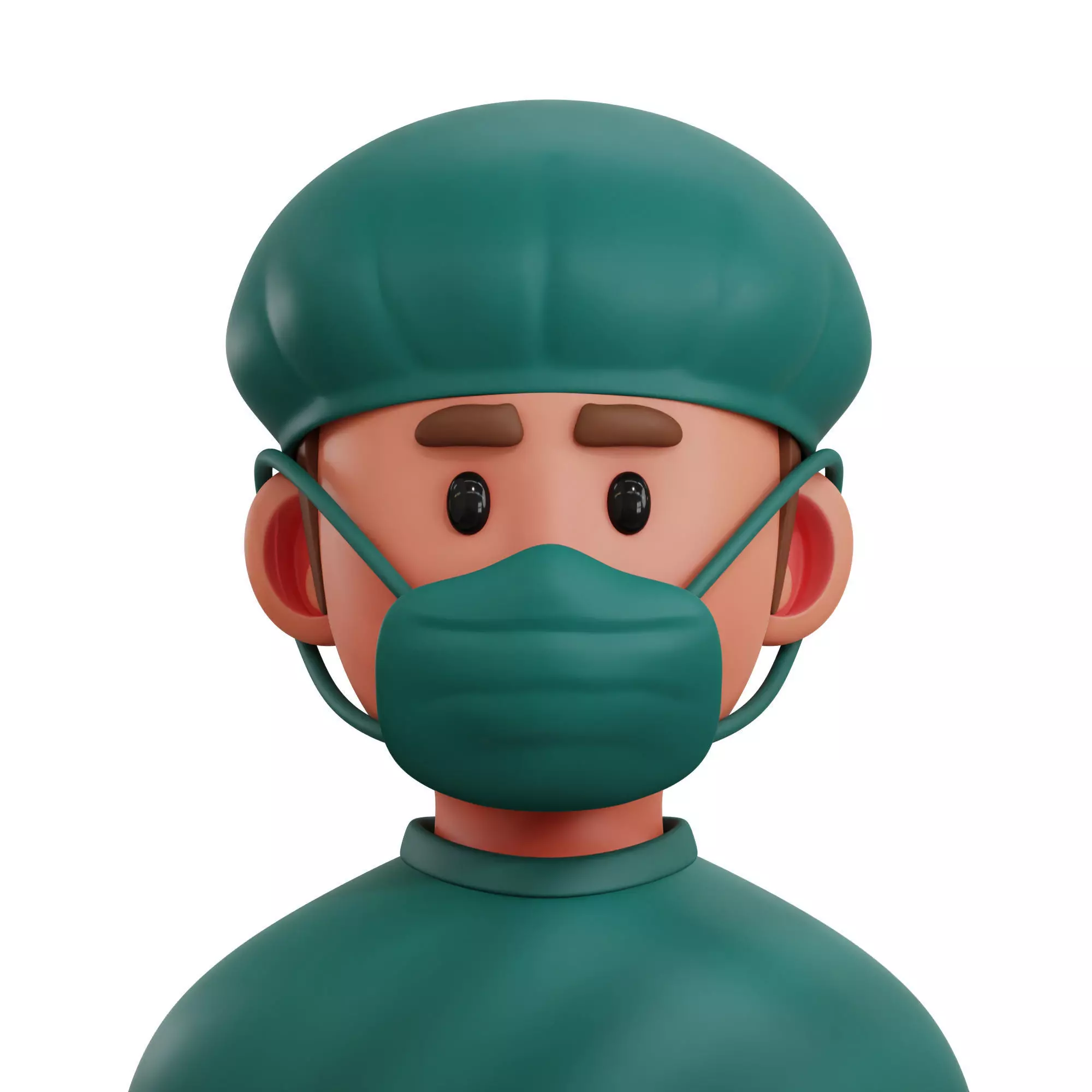 3d avatar profession as Surgeon Low-poly 3D model