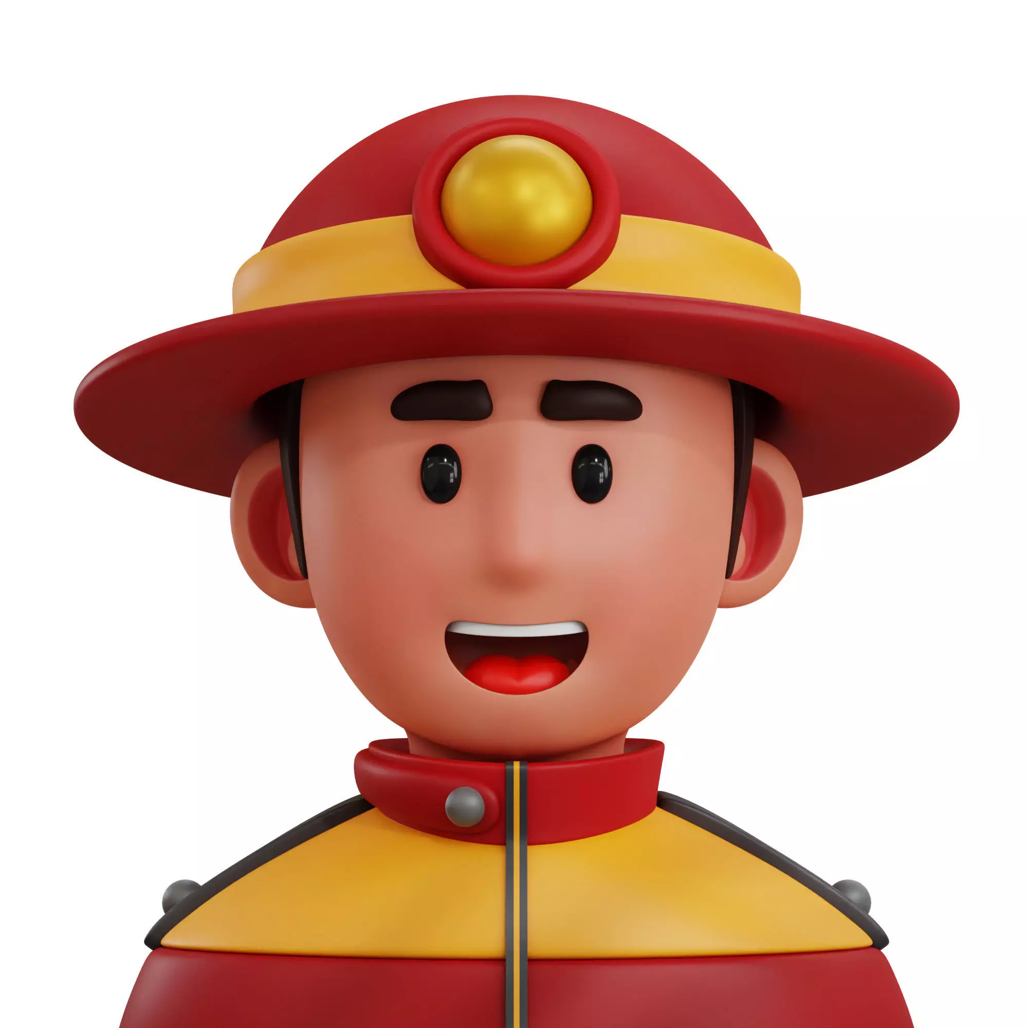 3d avatar profession as Firefighter Low-poly 3D model