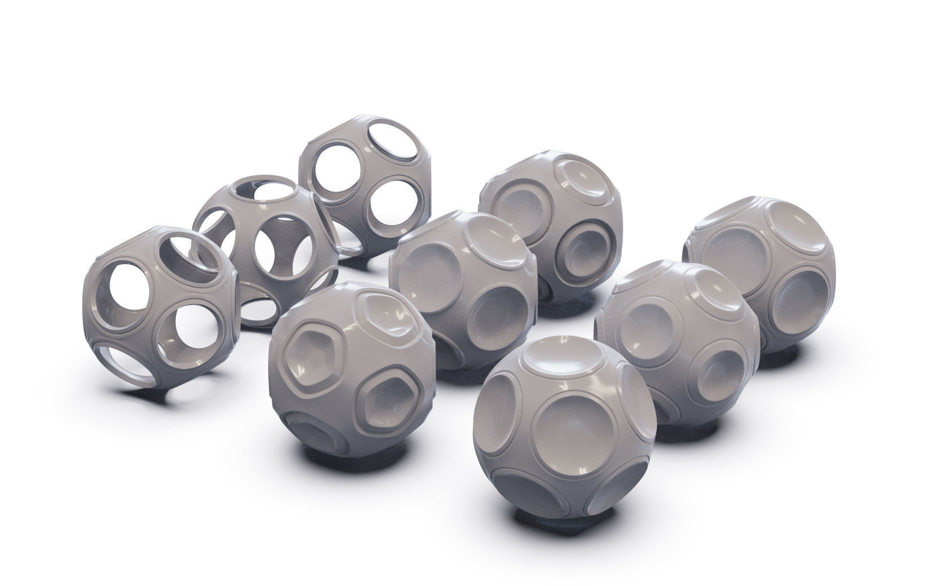 spheres 3D Model Collection sphere with holes 3D print model_2