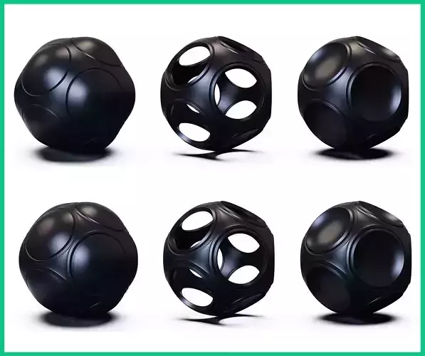 spheres 3D Model Collection sphere with holes 3D print model