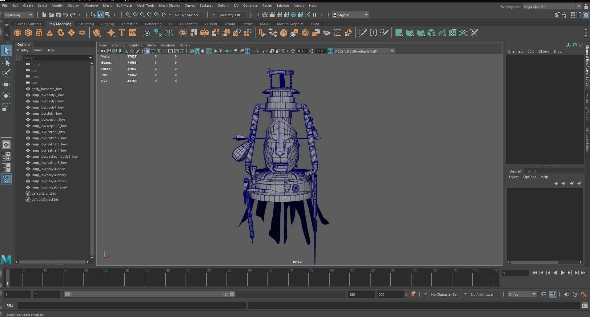 lanthern 300 Game Asset Low-poly 3D model_14