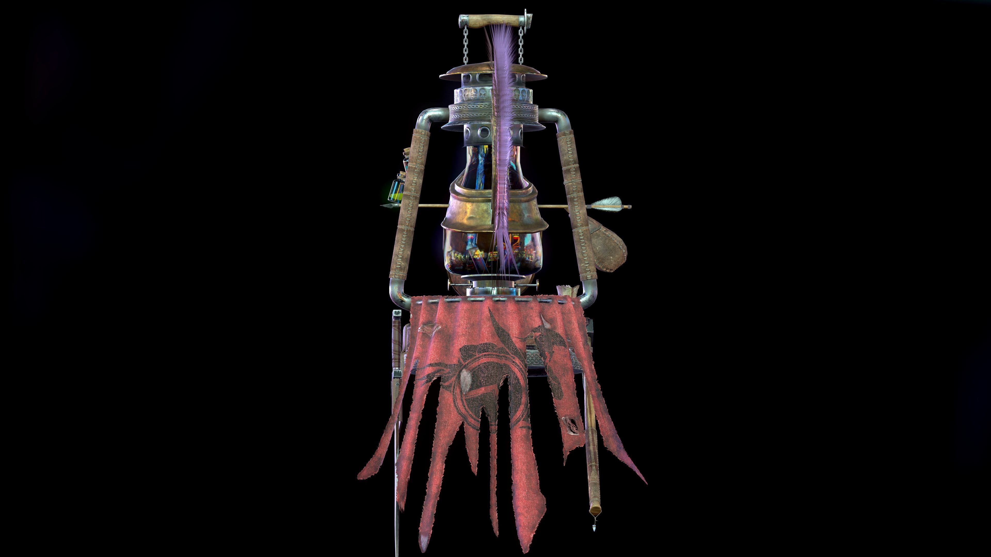 lanthern 300 Game Asset Low-poly 3D model_13