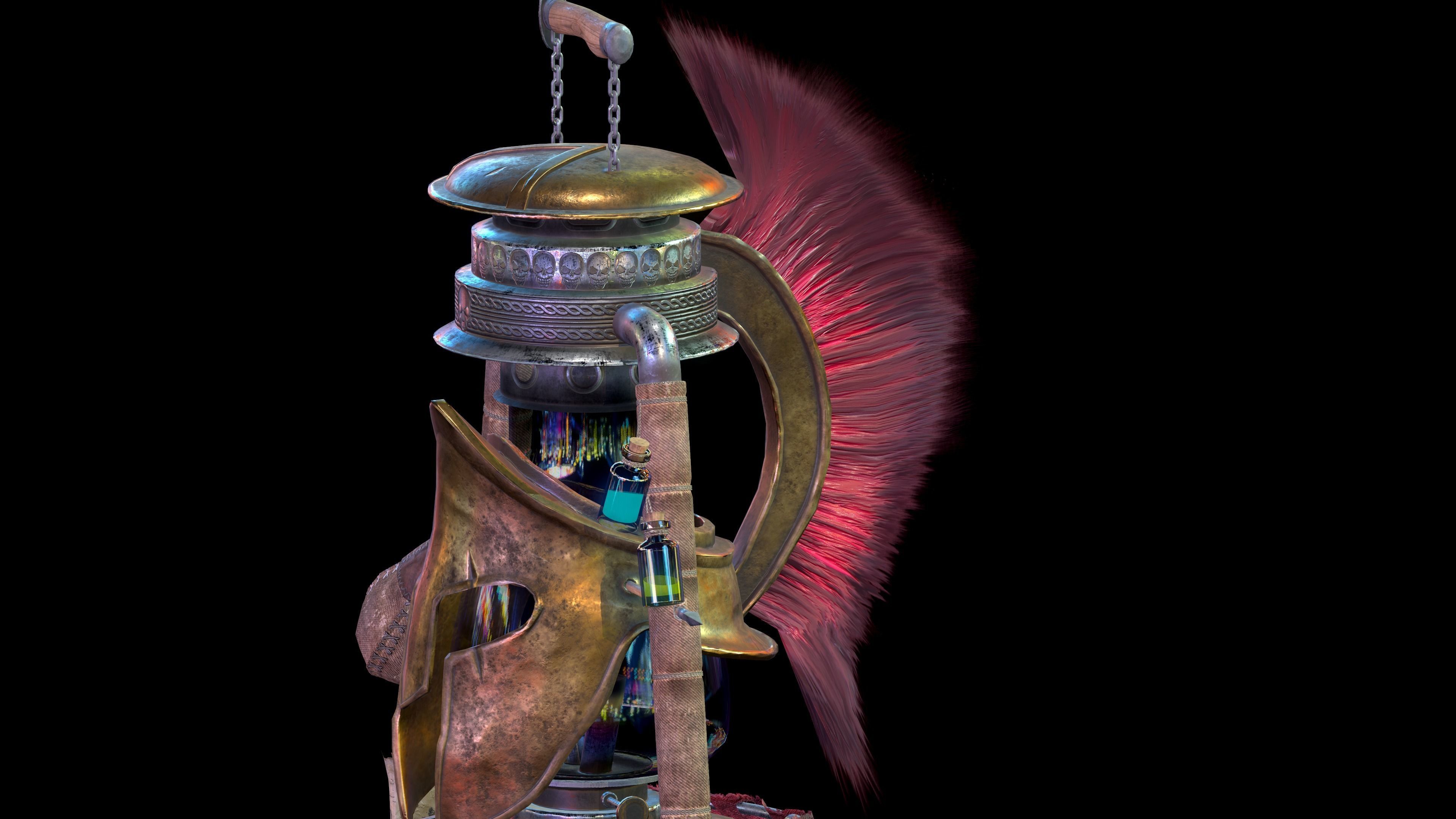 lanthern 300 Game Asset Low-poly 3D model_12