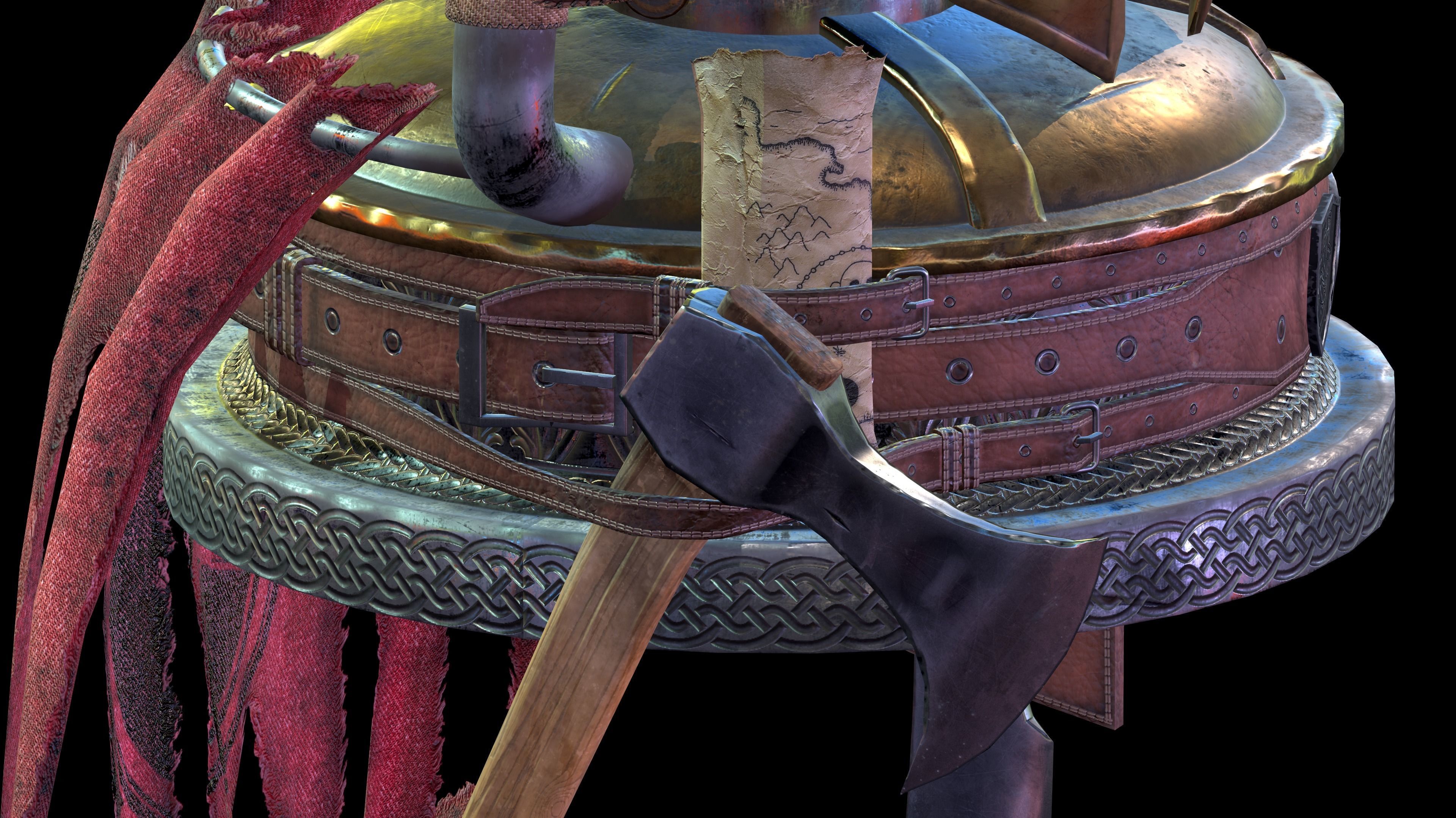 lanthern 300 Game Asset Low-poly 3D model_10