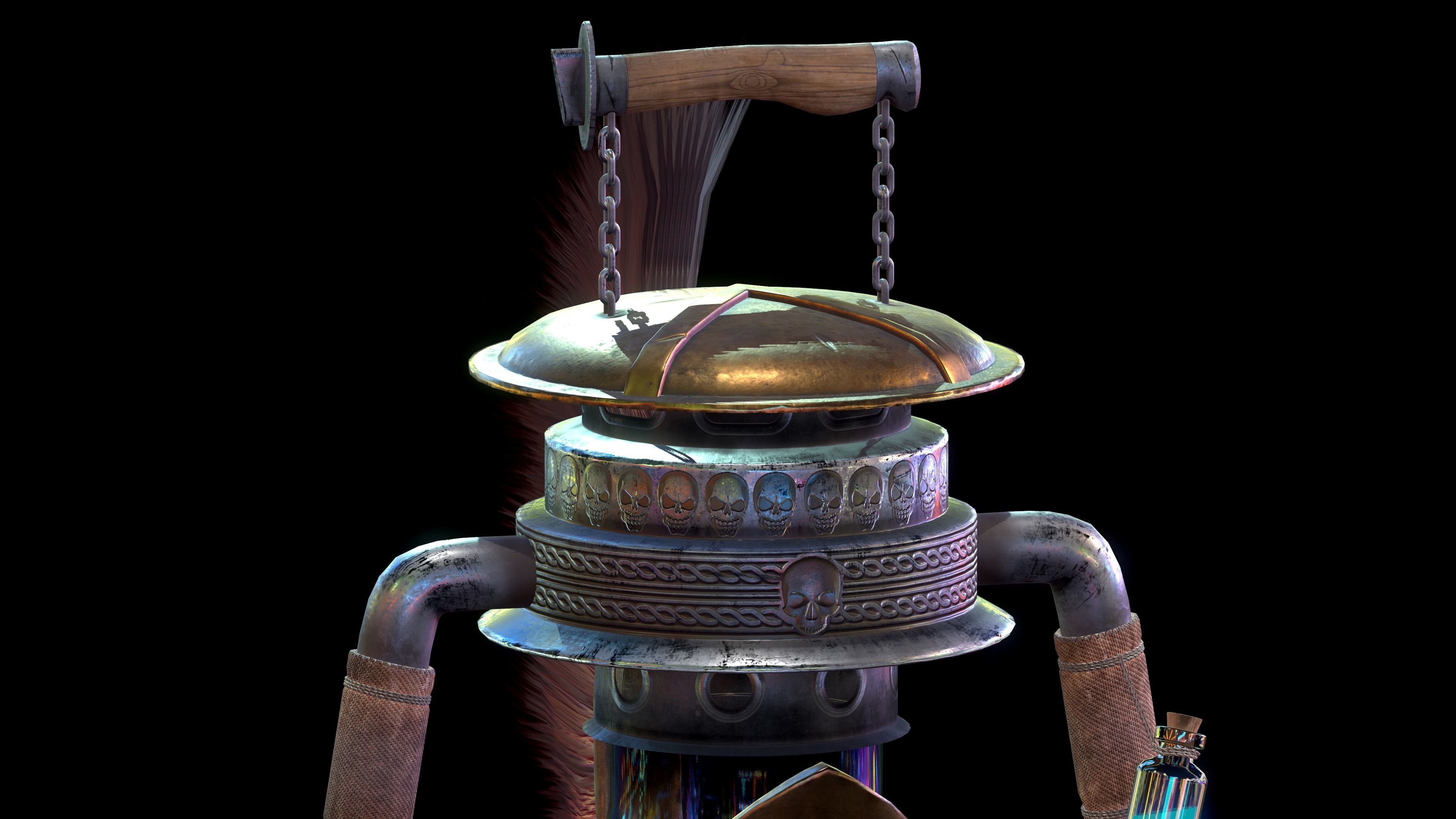 lanthern 300 Game Asset Low-poly 3D model_5