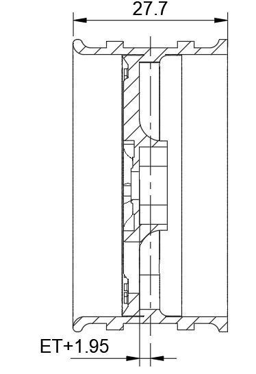 12mm HEX D52mm Staggered Yokohama Advan Oni RC wheels  3D print model_4