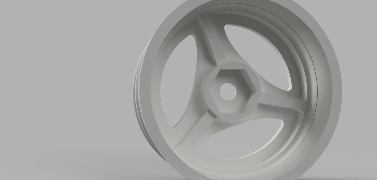 12mm HEX D52mm Staggered Yokohama Advan Oni RC wheels  3D print model_2