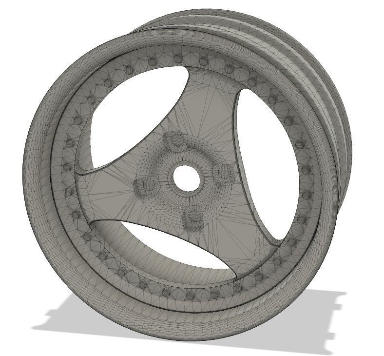 12mm HEX D52mm Staggered Yokohama Advan Oni RC wheels  3D print model_6