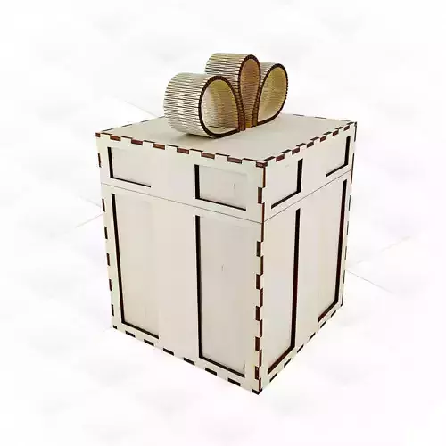 Jewelry box bow svg dxf design for laser cut