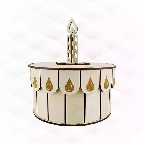 Gift box Birthday day svg dxf pattern laser cut