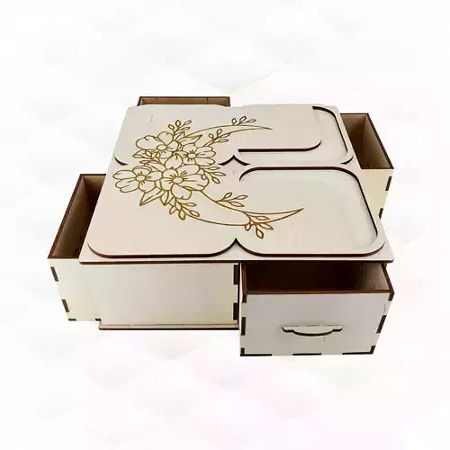 Gift box 4 in 1 laser cutting project