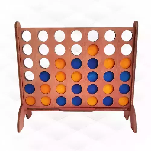 Connect 4 mini game for laser cutting 3D print model