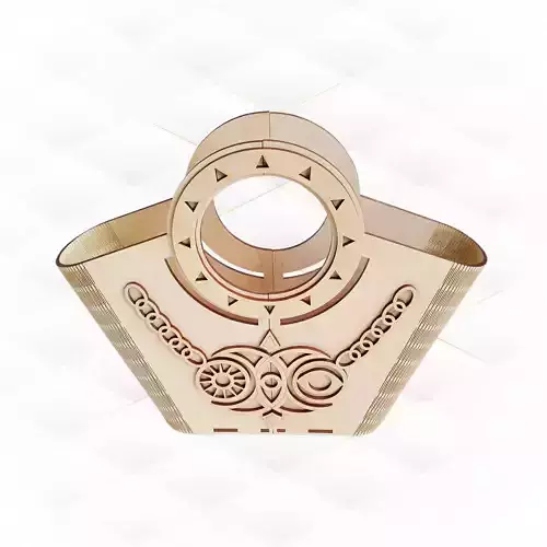 Gift decorative bag svg dxf files for laser cut