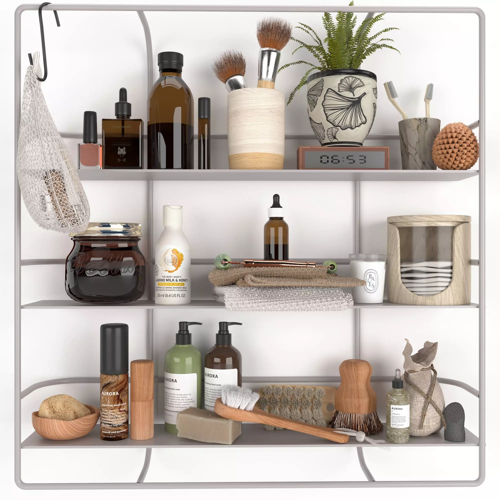 Bathroom accessories set 3D model_0