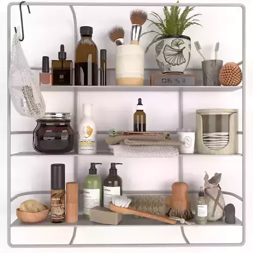 Bathroom accessories set 3D model