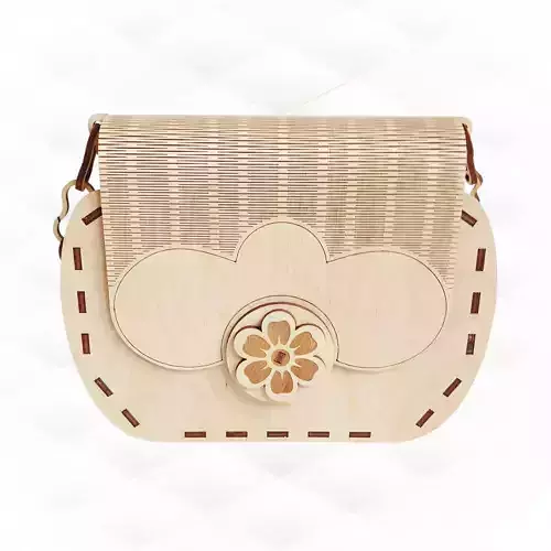 Clutch purse with chain vector design for laser cu