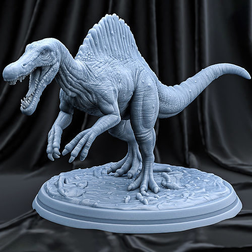 SPINOSAURUS dinosaur statue 3D print model